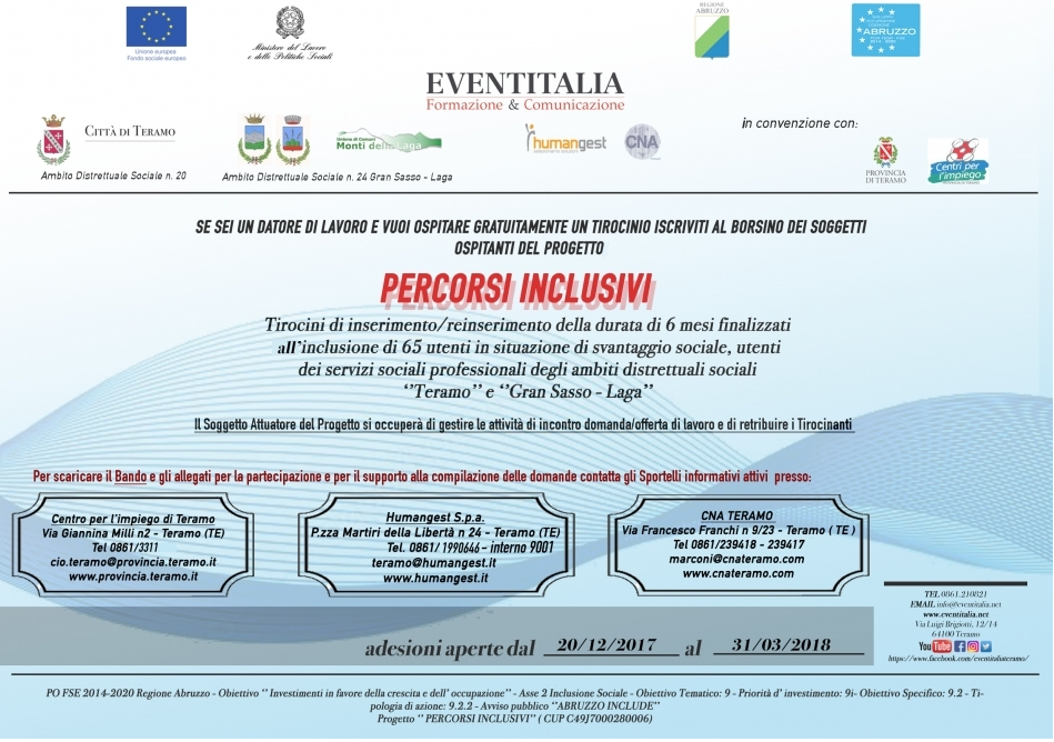 AVVISO “ABRUZZO INCLUDE”