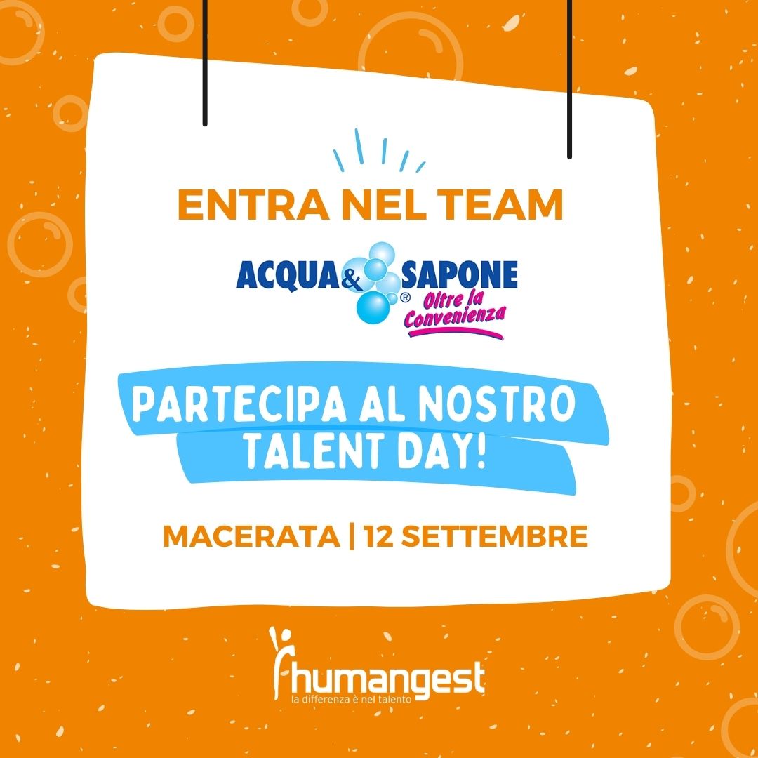 ENTRA IN ACQUA & SAPONE CON HUMANGEST!