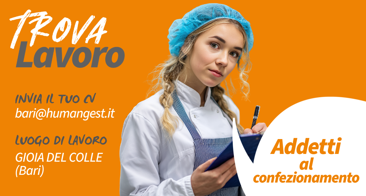 Lavora nel settore caseario, in Puglia!